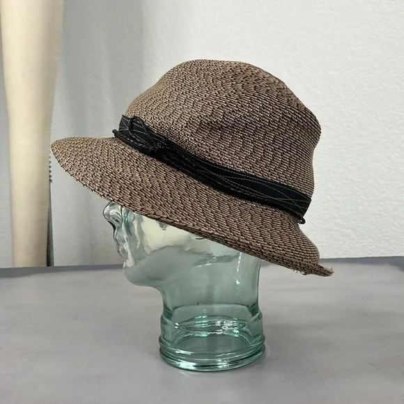 Vintage Albertus Swanepoel New York Fedora Hat Black Chic Fall Winter Classic Albertus Swanepoel 100% Wool Brown/Purple Fedora Felt Hat (M  main image 3